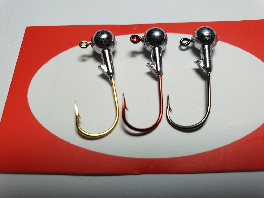 MUSTAD Color Round Jig Heads-3colors,5 sizes.